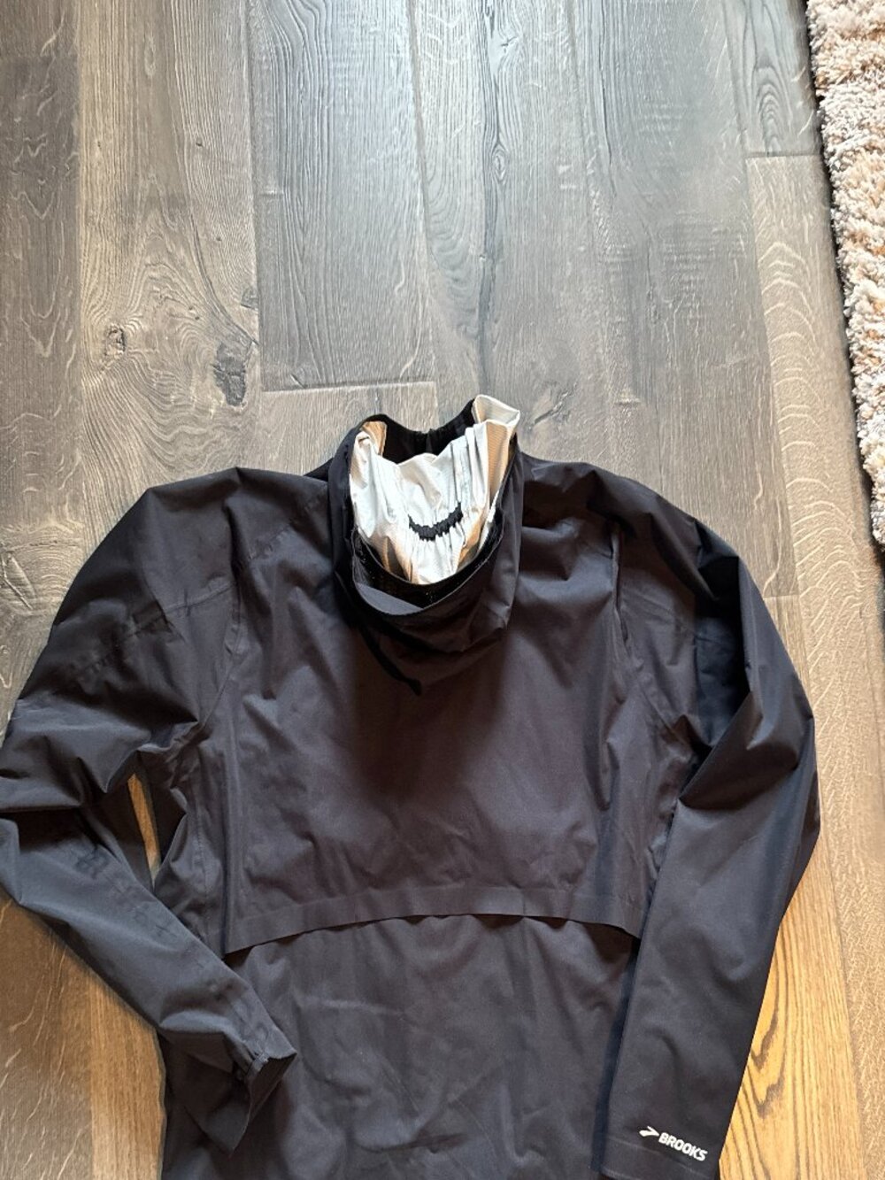 Brooks Men’s Running Rain Jacket Pants Set Black Size Large L - Picture 3 of 11